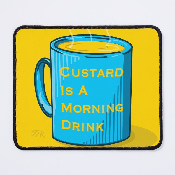 Item preview, Morning Custard club badge yellow frame designed and sold by davecakes.