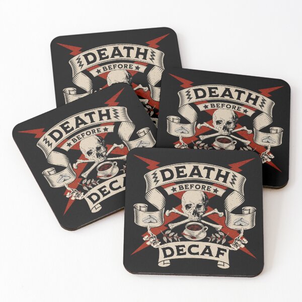 Item preview, Death before decaf designed and sold by EvergreenWhimsy.