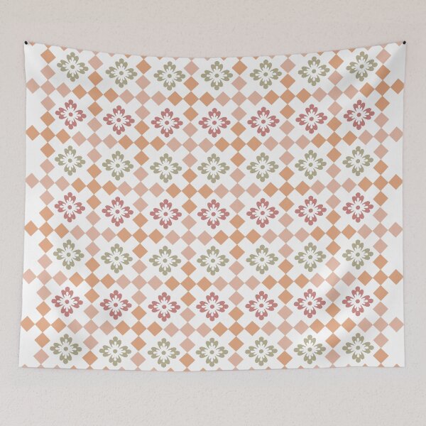 Item preview, vintage colored square flower  designed and sold by chathai.