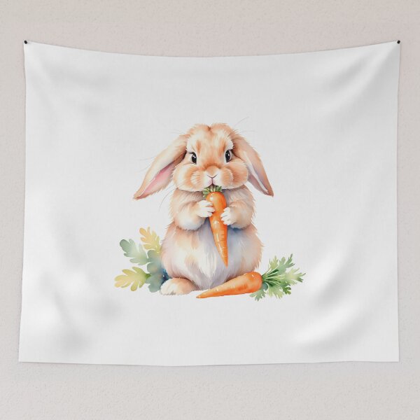 Item preview, Fluffy Bunny In Watercolor Style designed and sold by Adelberton.