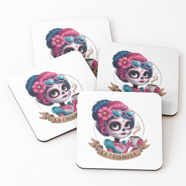 Item preview, La Chismosa Spanish Latina Skeleton Chola Catrina Skull designed and sold by silverhexagon.