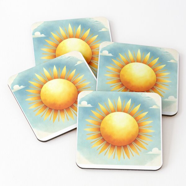 Item preview, brushed watercolor painted sun designed and sold by LILY ROSE.