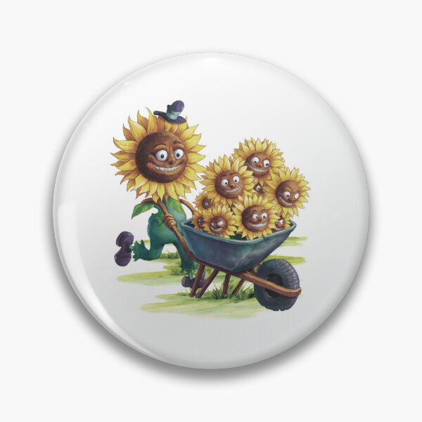 Item preview, Funny sunflower with a wheelbarrow. Gardener. designed and sold by MagelliShop.