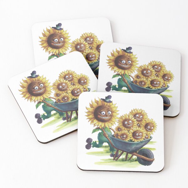 Item preview, Funny sunflower with a wheelbarrow. Gardener. designed and sold by MagelliShop.