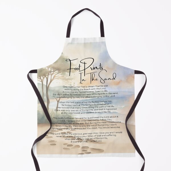 Item preview, Footprints In The Sand Poem Trees Waves designed and sold by Tammy Marie Russell.