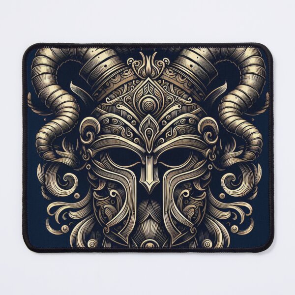 Item preview, Mystical Ram Mask Illustration designed and sold by ZenOfAIarts.
