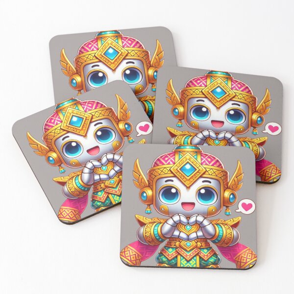 Item preview, Colorful Thai Robot with Loving Expression designed and sold by NutSkyArt.