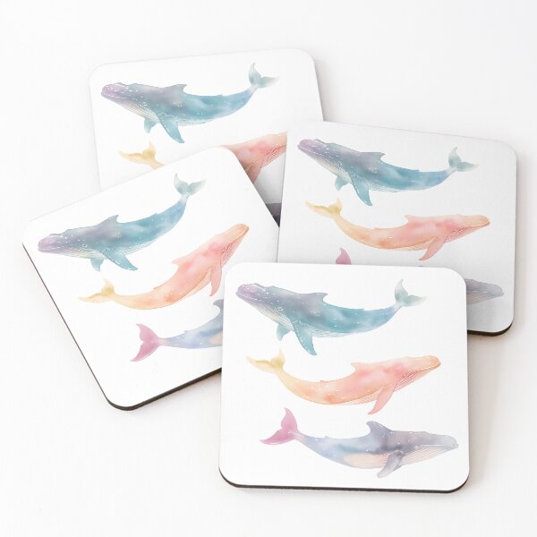 Item preview, Colorful Whales  designed and sold by xiao xuans.