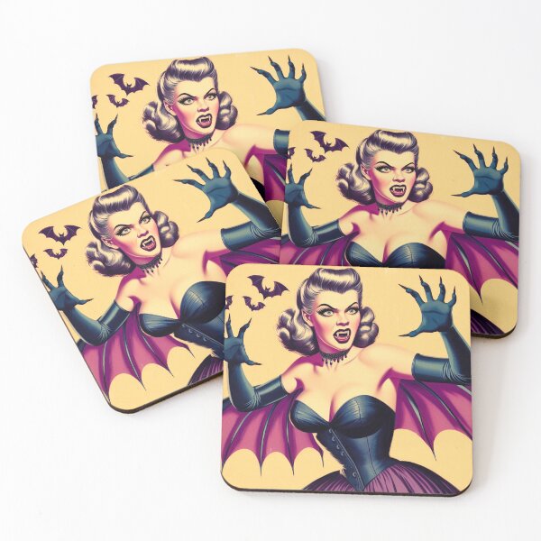 Aperçu de l'œuvre Femme vampire rétro créée et vendue par PulpVintage.