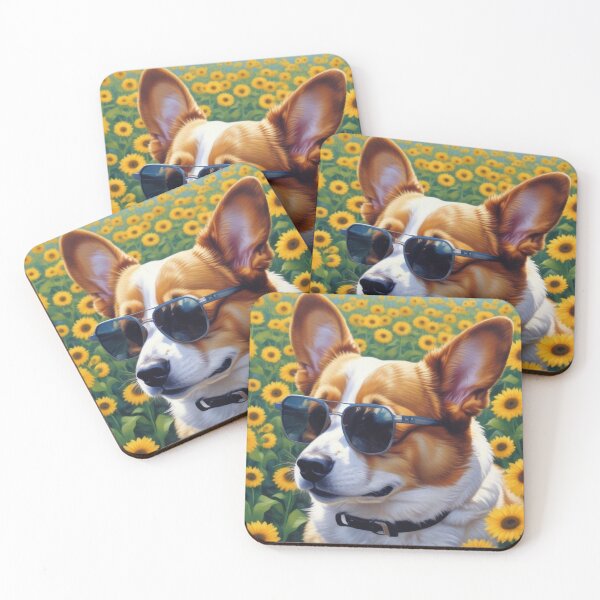 Item preview, Corgi in sunflowers designed and sold by GasconyPassion.