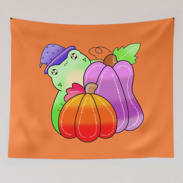 Item preview, Froggy pumpkin in the patch  designed and sold by Quacktails.