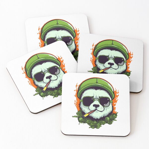 Item preview, Cool Colorful Panda Bear Boss in Green designed and sold by MLArtifex.