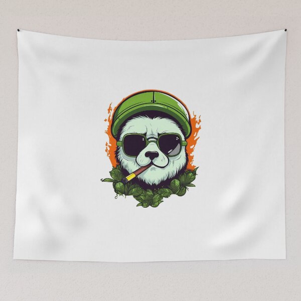 Item preview, Cool Colorful Panda Bear Boss in Green designed and sold by MLArtifex.