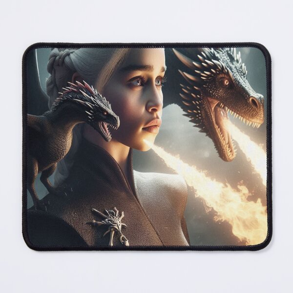 Item preview, "Dragon Queen's Might: Daenerys and Her Scaled Companions designed and sold by Bogginss.