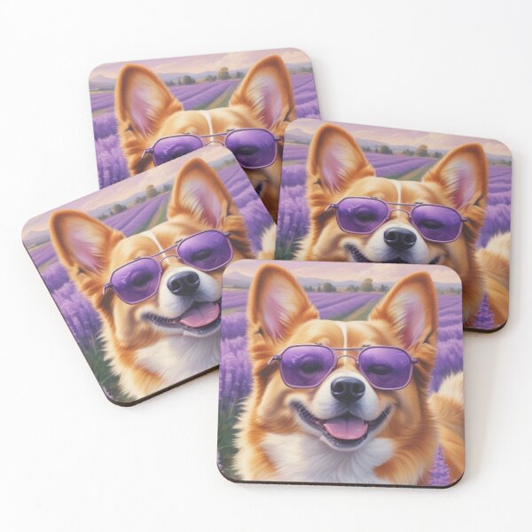 Item preview, Corgi in lavender field designed and sold by GasconyPassion.
