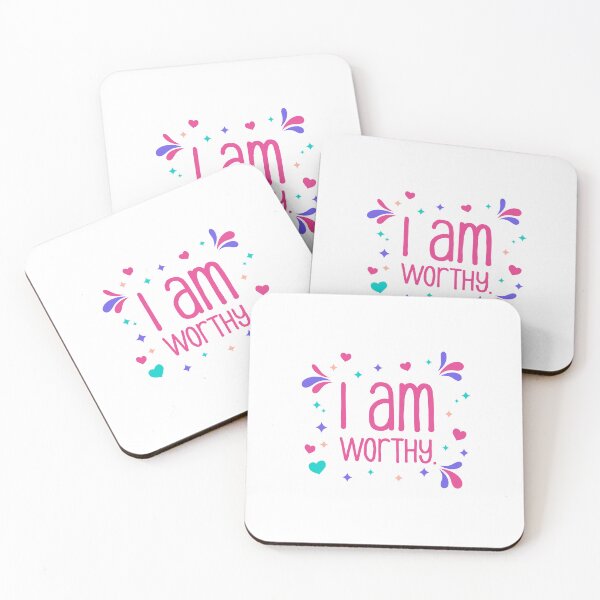Item preview, Daily Mantra: I am worthy. designed and sold by musthavewords.