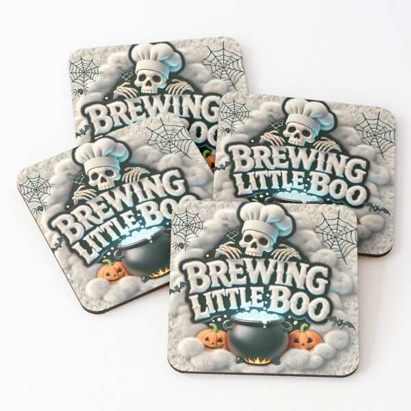 Item preview, Brewing Little Boo Announcement - Halloween Themed Baby Announcement for Chef's October Baby designed and sold by StyLeHi.