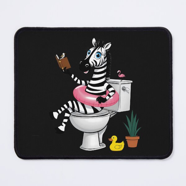 Item preview, Hilarious Zebra in Bathtub Cartoon - Funny Bathroom Wall Art for Animal Lovers designed and sold by zoughlal.