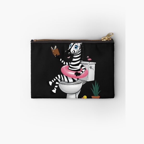 Item preview, Hilarious Zebra in Bathtub Cartoon - Funny Bathroom Wall Art for Animal Lovers designed and sold by zoughlal.