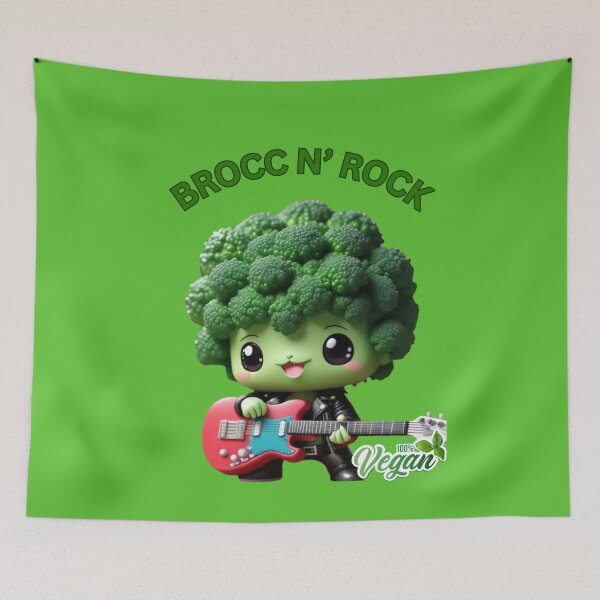 Item preview, Broccoli Rocking Vegan designed and sold by GothicaMystica.