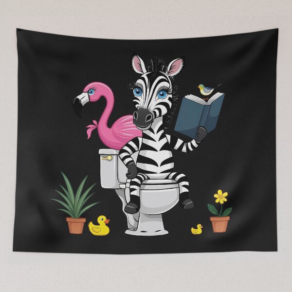Item preview, Cute Zebra Toilet Humor - Whimsical Wildlife Bathroom designed and sold by zoughlal.