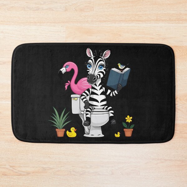 Item preview, Cute Zebra Toilet Humor - Whimsical Wildlife Bathroom designed and sold by zoughlal.