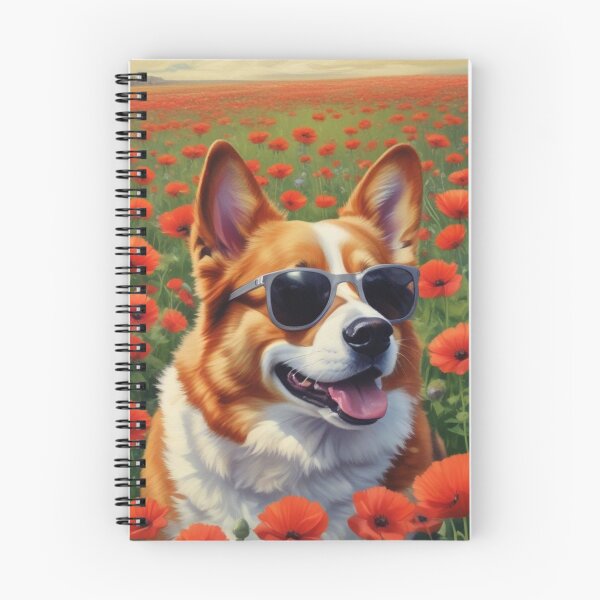 Item preview, Corgi in poppy field designed and sold by GasconyPassion.