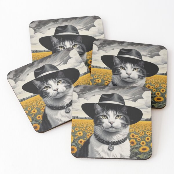 Item preview, Cat in sunflower field designed and sold by GasconyPassion.