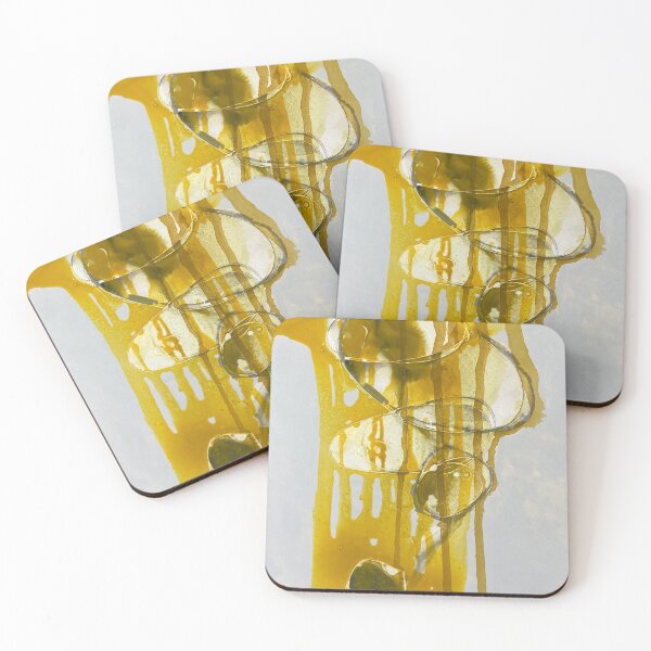 Item preview, Poured painting in yellow 2 designed and sold by Gregor Harvie.