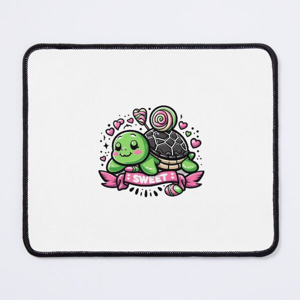 Item preview, Sweet Green and Pink Turtle Illustration designed and sold by ArtistPenguin.