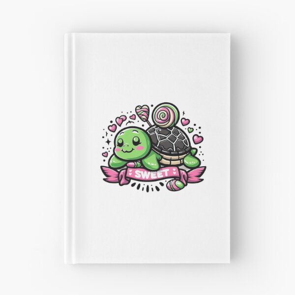 Item preview, Sweet Green and Pink Turtle Illustration designed and sold by ArtistPenguin.