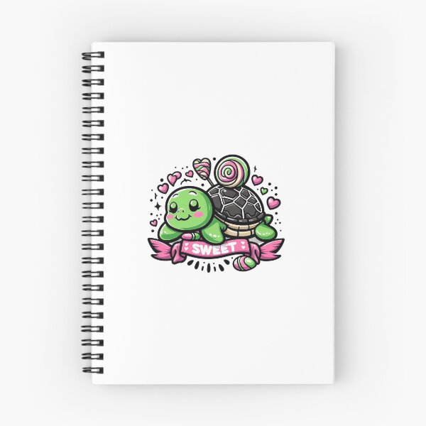 Item preview, Sweet Green and Pink Turtle Illustration designed and sold by ArtistPenguin.
