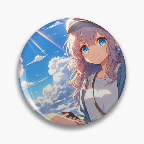 Item preview, Anime Girl in a Serene Landscape designed and sold by ZenOfAIarts.