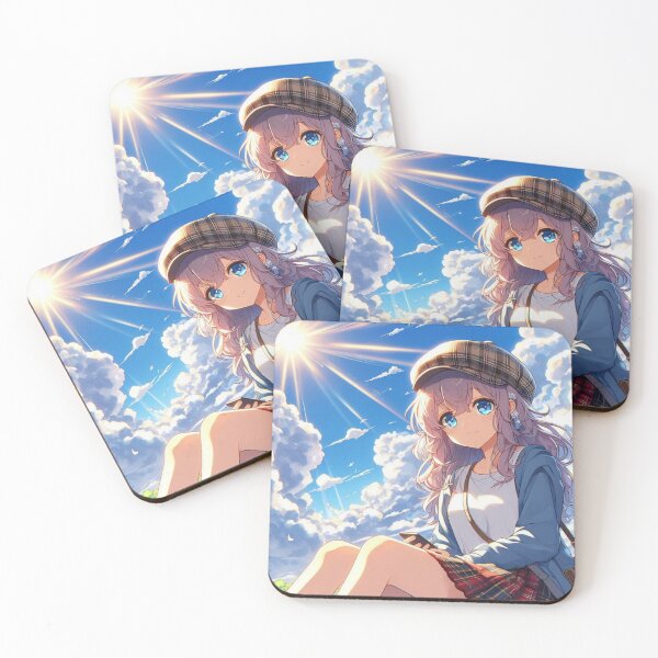 Item preview, Anime Girl in a Serene Landscape designed and sold by ZenOfAIarts.