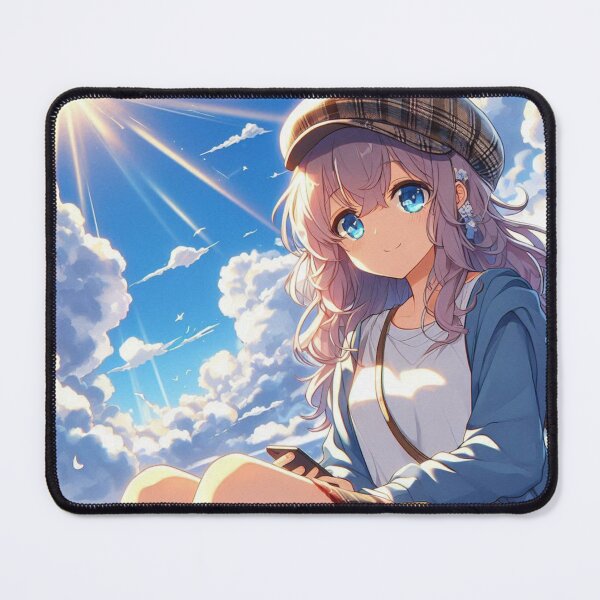 Item preview, Anime Girl in a Serene Landscape designed and sold by ZenOfAIarts.