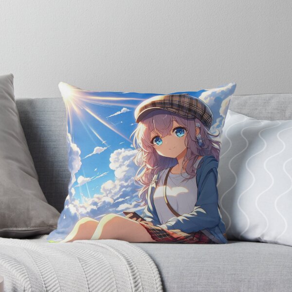 Item preview, Anime Girl in a Serene Landscape designed and sold by ZenOfAIarts.