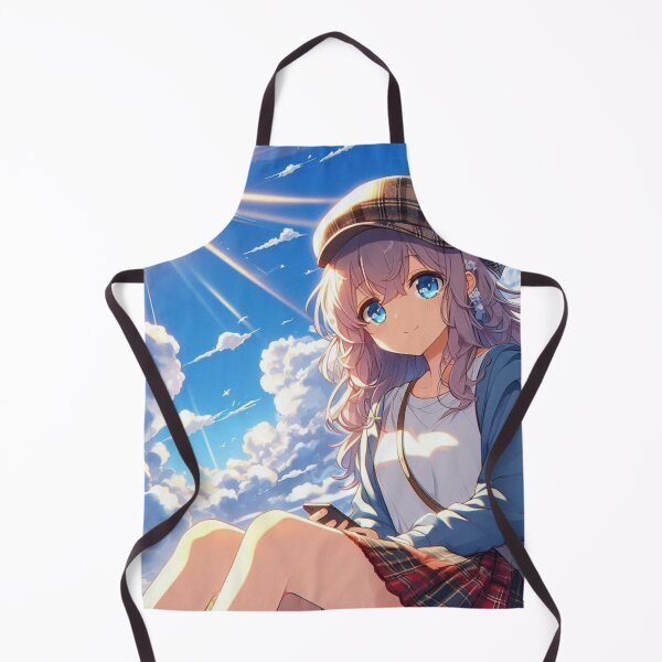 Item preview, Anime Girl in a Serene Landscape designed and sold by ZenOfAIarts.