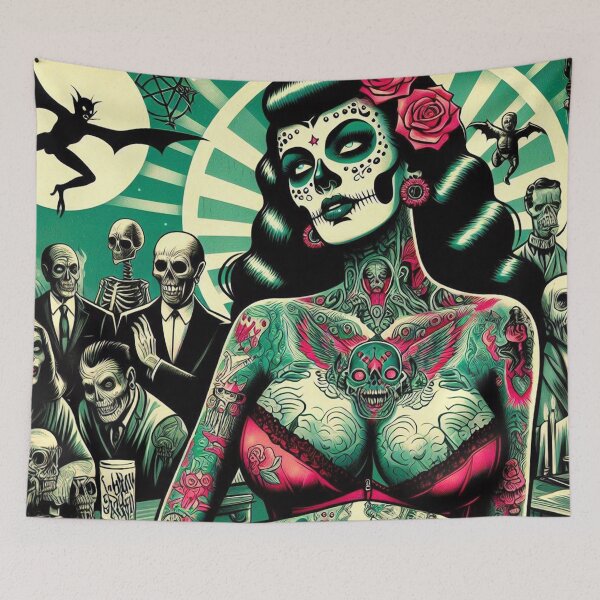 Item preview, Creepy Horror Girl designed and sold by PulpVintage.
