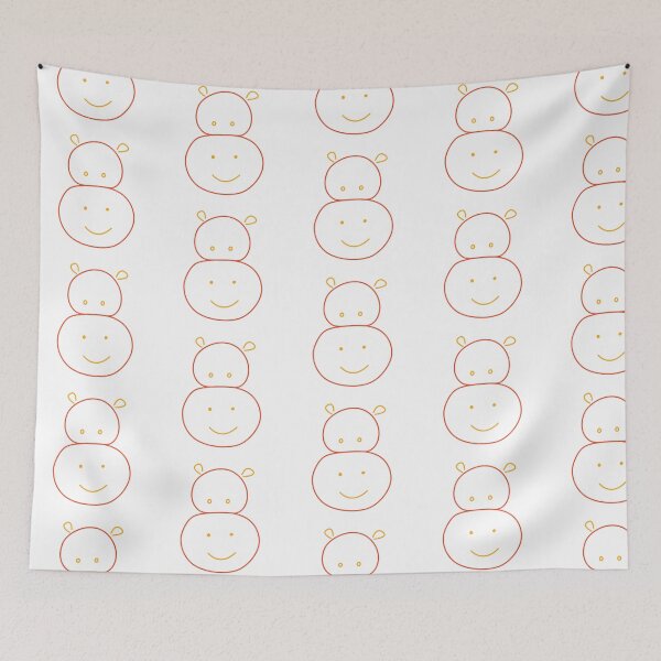 Item preview, Eight Hippo in Orange designed and sold by TessaPeartree.