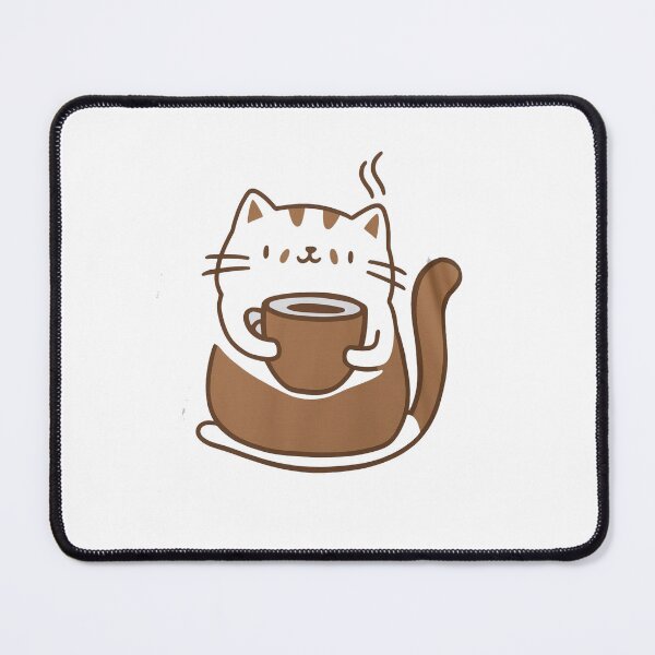 Item preview, a cat enjoying his coffee designed and sold by FeedyCraft.