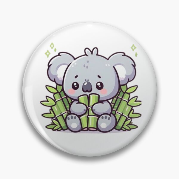 Item preview, koala bear eating bamboo designed and sold by Eternalski.