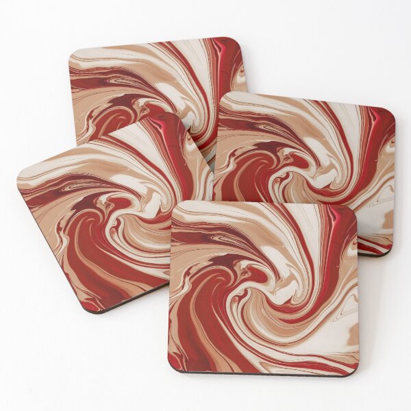 Item preview, Elegant Beige and Red Marble Abstraction designed and sold by BrickXSq.