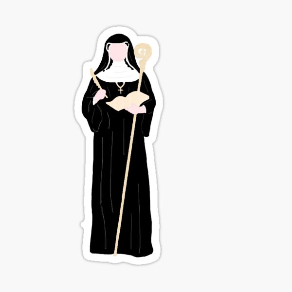 Vista previa del artículo con la obra «Santa (Santa) Hildegarda de Bingen», diseñado y vendido por StarLionDesigns.