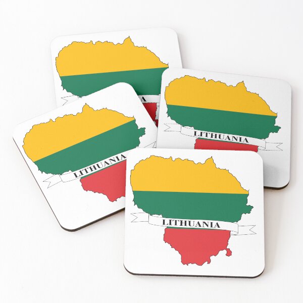 Item preview,  Lithuania flag map designed and sold by visual adventures.