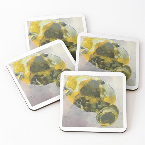 Item preview, Poured painting in yellow 3 designed and sold by Gregor Harvie.