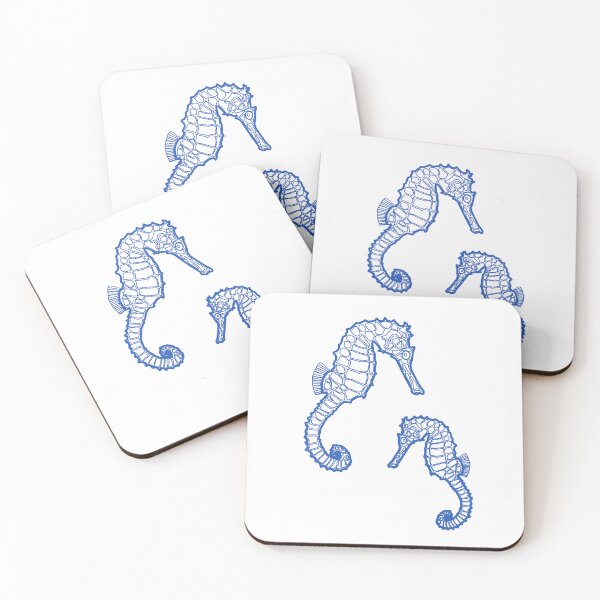 Item preview, Seahorses in Blue designed and sold by RedFishyTee.