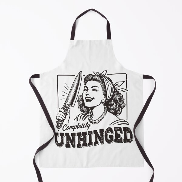 Item preview, Completely Unhinged Trendy Vintage Retro Housewife Funny Sarcastic designed and sold by silverhexagon.