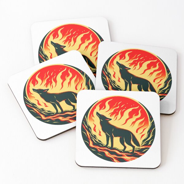 Item preview, Fire Coyote, Ai Generated Art    designed and sold by ACC .