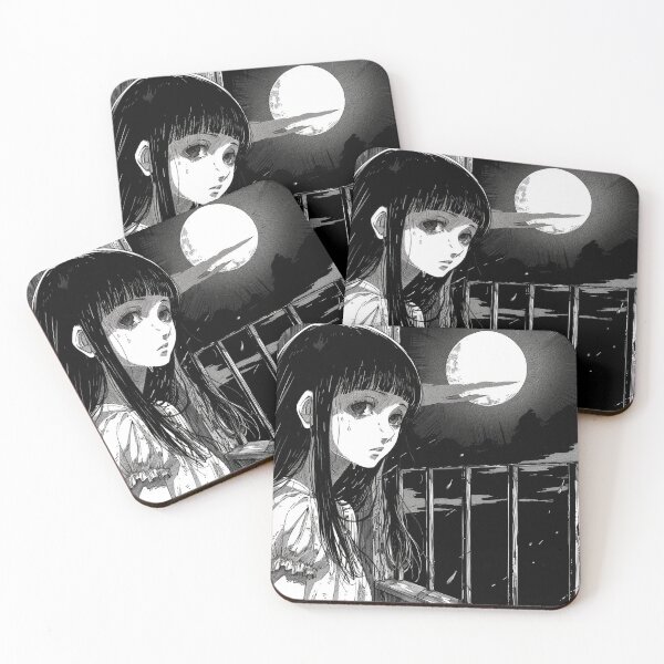 Item preview, Moonlit sadness – melancholic manga anime girl designed and sold by ForsakenFrames.