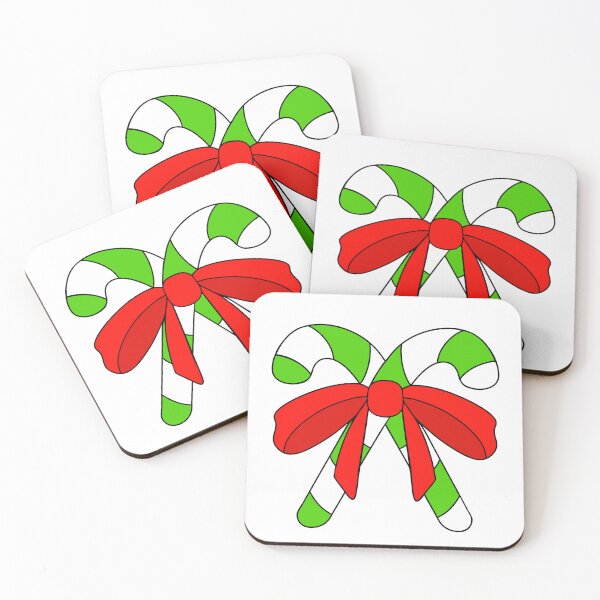 Item preview, Merry Christmas Candy Canes With Red Bow designed and sold by Sartoris Art.